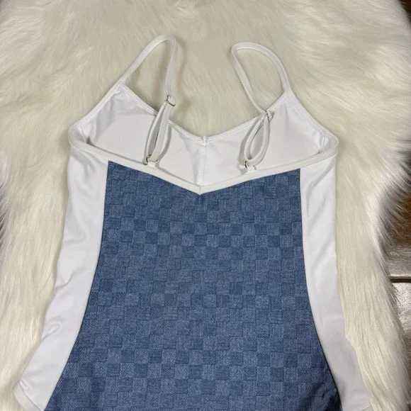 Beach Riot Women's Size XS Blue Denim Daze Harmony One Piece Swim Suit NO‎ BELT